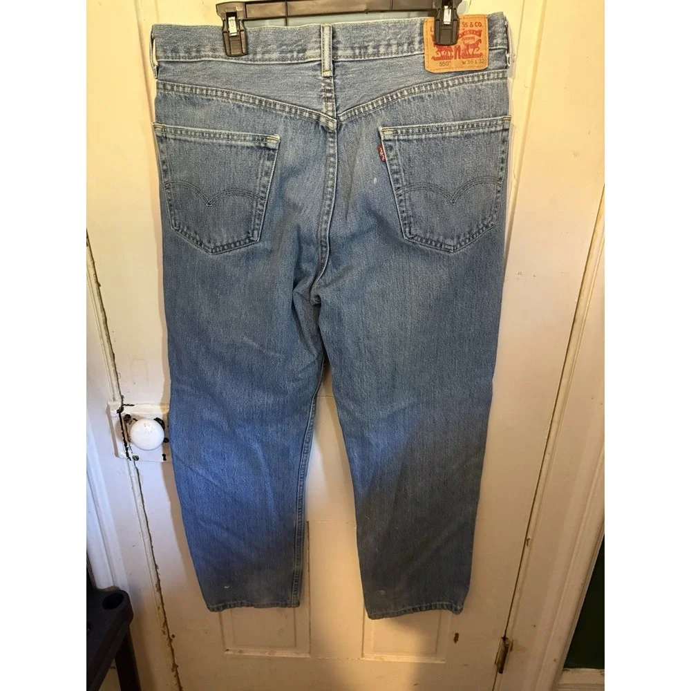 LEVI'S 550 Relaxed Fit Jeans Men's‎ 36x32 Light Wash Denim Loose Straight Pants